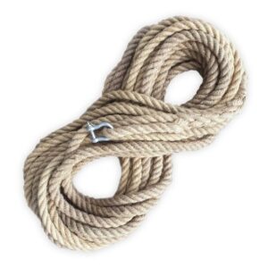 Touw en katrol tbv de zonnepanelenlift 25 meter