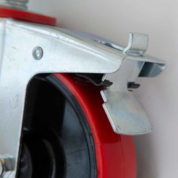 Nylon wiel met stalen spindel - Afbeelding 2