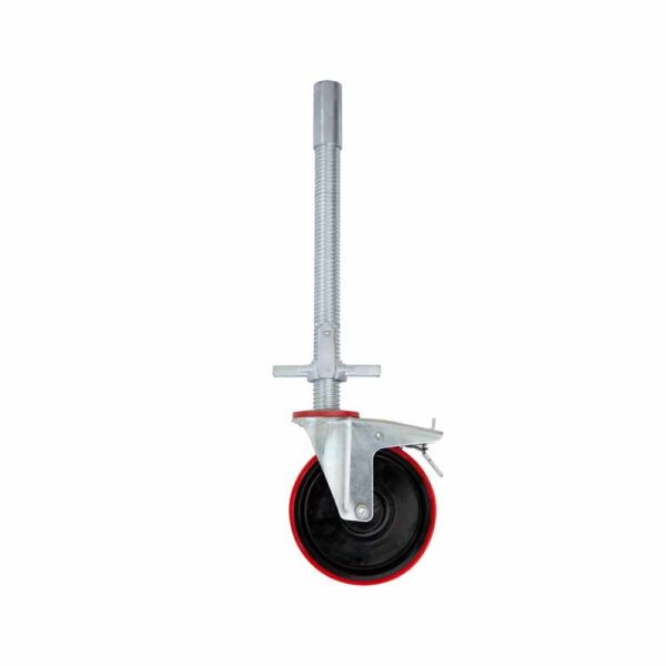 Nylon wiel met stalen spindel